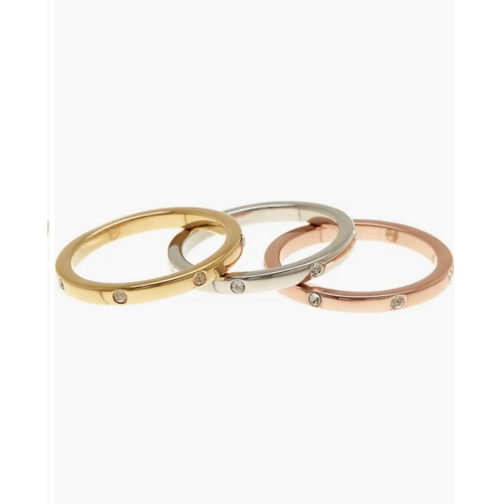 ADORNIA Swarovski Crystal Studded Band - Set of Three $175